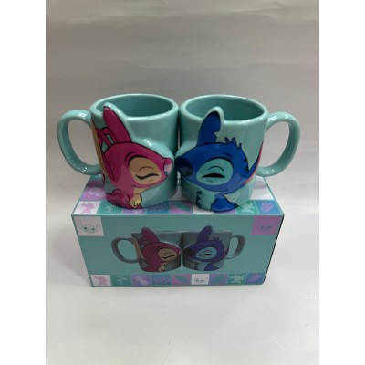 Öpüşen Stitch 2li Kupa Bardak