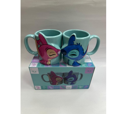 Öpüşen Stitch 2li Kupa Bardak