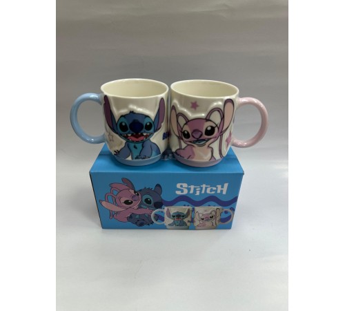 Stitch 2li Kabartmalı Kupa Bardak
