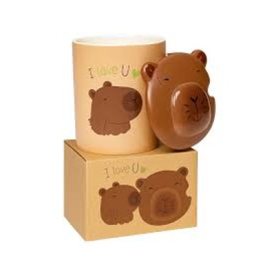 Kapibara 4 model Kapaklı Kaşaklı Kupa Bardak