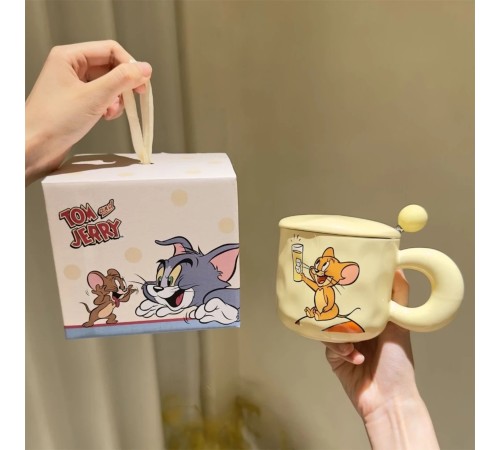 Tom ve Jerry Kaşıklı Kupa Bardak