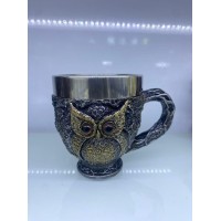 Baykuş Çelik Kupa Bardak Kod 6931