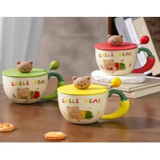 Chili Bear Kapaklı Kaşıklı Bardak