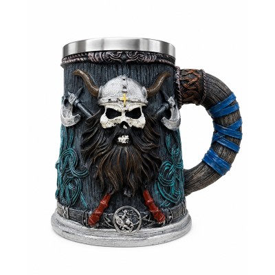 FY31 Büyük Boy Wiking Temalı çelik kupa bardak