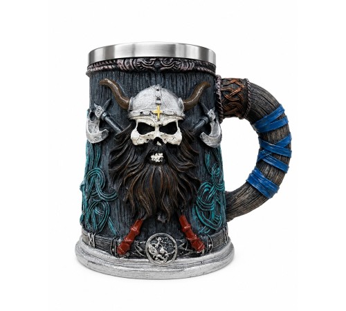FY31 Büyük Boy Wiking Temalı çelik kupa bardak