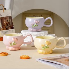 Lale Motifli Seramik Bardak