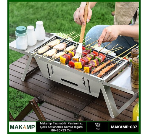 Makamp Taşınabilir Çelik Izgara 037