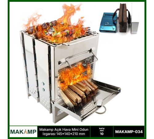 Makamp Açık Hava Mini Odun Izgarası 034