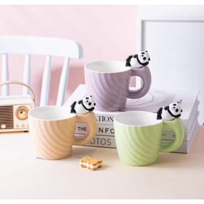 Panda Motifli Seramik Kupa Bardak