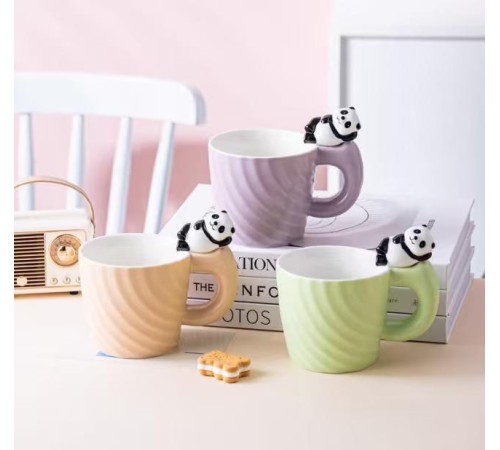 Panda Motifli Seramik Kupa Bardak