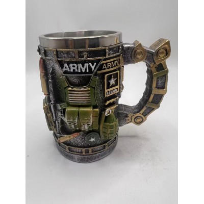 XH46 ARMY motifli çelik kupa