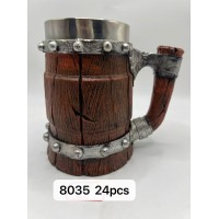 Büyük Boy Çatlak Fıçı Temalı Çelik Kupa Kod 8035